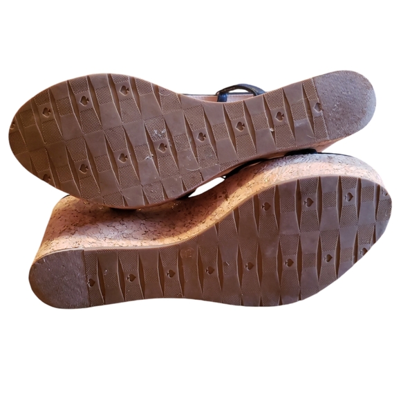 Kate Spade St Tropez Wedge Sandal in Black Size 6 - Picture 5 of 8